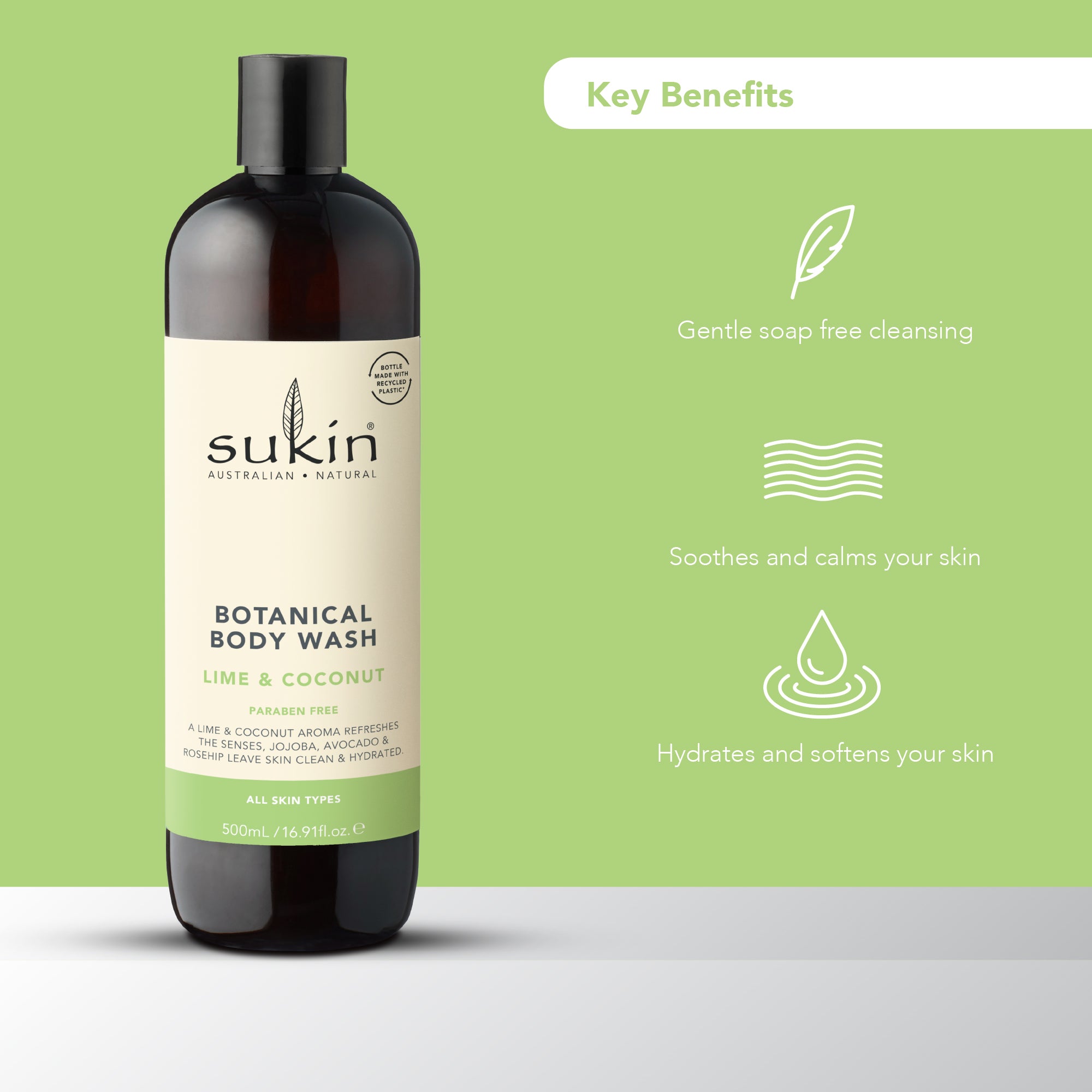 BOTANICAL BODY WASH | LIME AND COCONUT | 500 mL